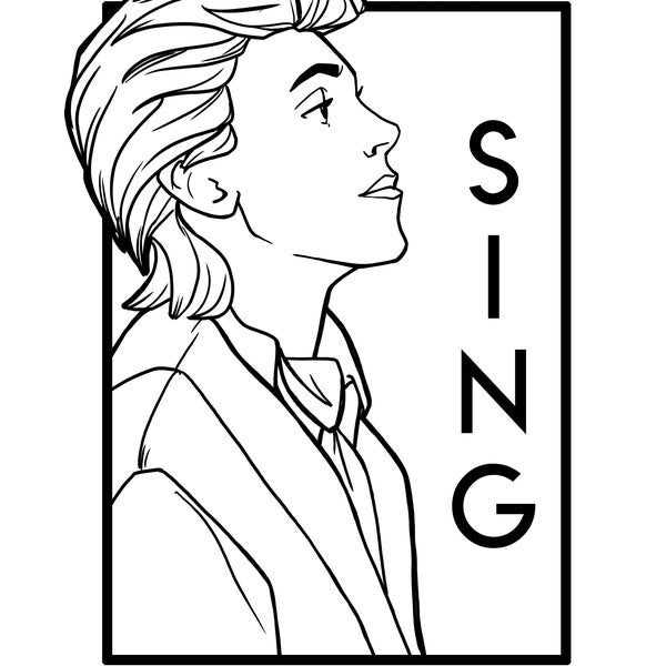 Sing- He Series Coloring Page - Digital Download