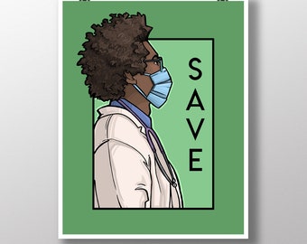 Zapisz - Pandemic Heroes Medium Print