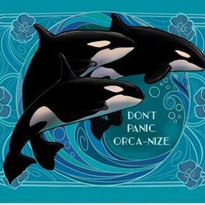 Não entre em pânico - Orca-Nize - Cartão colecionável
