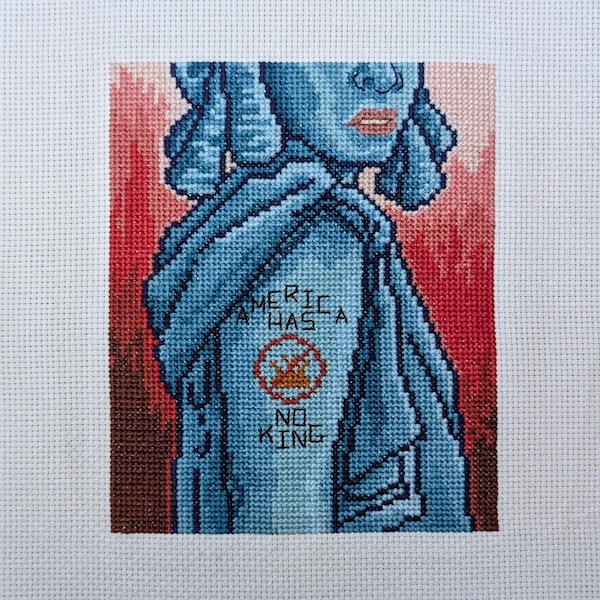 Political Cross Stitch Pattern - No Kings