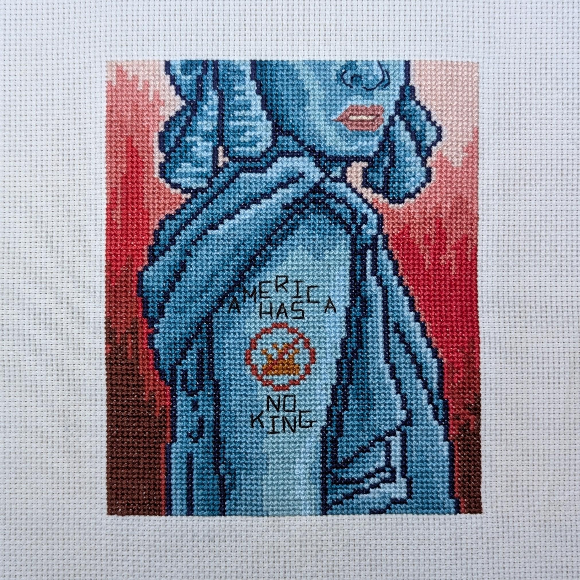 Political Cross Stitch Pattern - No Kings