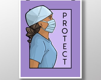 Chroń - Pandemic Heroes Medium Print