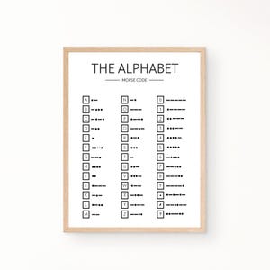 Poster dell'alfabeto del codice Morse, poster dell'alfabeto, poster per la scuola domestica, poster per la classe, poster Montessori, poster per la sala giochi, poster per l'ufficio