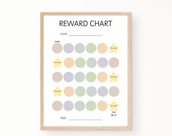 Reward Chart, Toddler Reward Chart, Reward Chart Printable, Kid Routine Chart, Printable Reward Chart, Behaviour Chart, Potty Training Chart