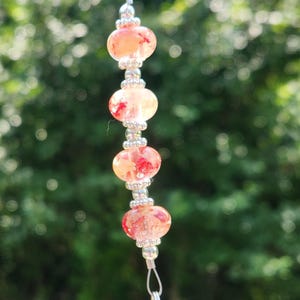 Dried Flower Memory Memorial Bead Clear Resin Beaded Car Mirror Hanger Funeral Flowers Bridal Bouquet Keepsake