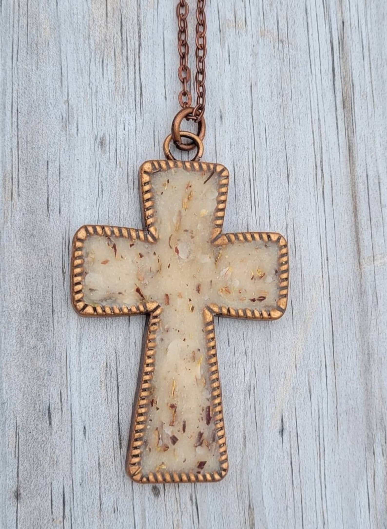 Dried Flower Memorial Memory Keepsake Cross Pendant or Etsy