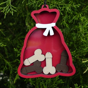 Bag of dicks, funny Christmas ornaments