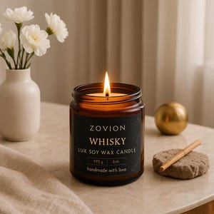 Whiskey Candle, gift soy wax candle for father&#39;s day candle gift for him and her scented candle home style idea luxury candle for your home