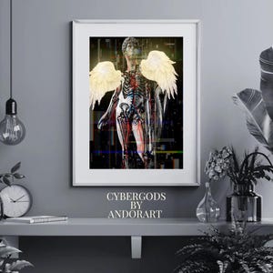 Cybergods: Cyberpunk  Matte Stretched Wall Art, Home Decor, Print Poster, Vintage Artwork, Gift Idea