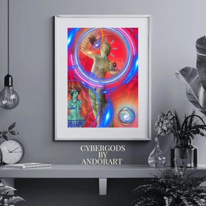 Cybergods: Cyberpunk  Matte Stretched Wall Art, Home Decor, Print Poster, Vintage Artwork, Gift Idea