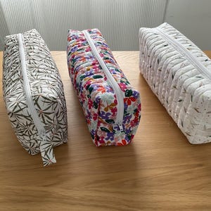 Trousse de toilette en coton matelassé