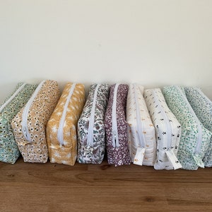 Trousse de toilette en coton matelassé