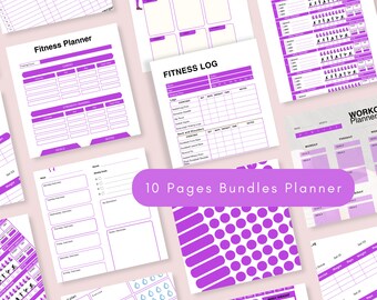 Fitness Planner, Workout Planner, Health goal planner, Weight loss Tracker