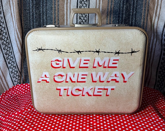Vintage Spray Painted Suitcase