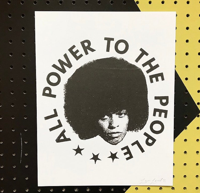 Angela Davis Risograph Print