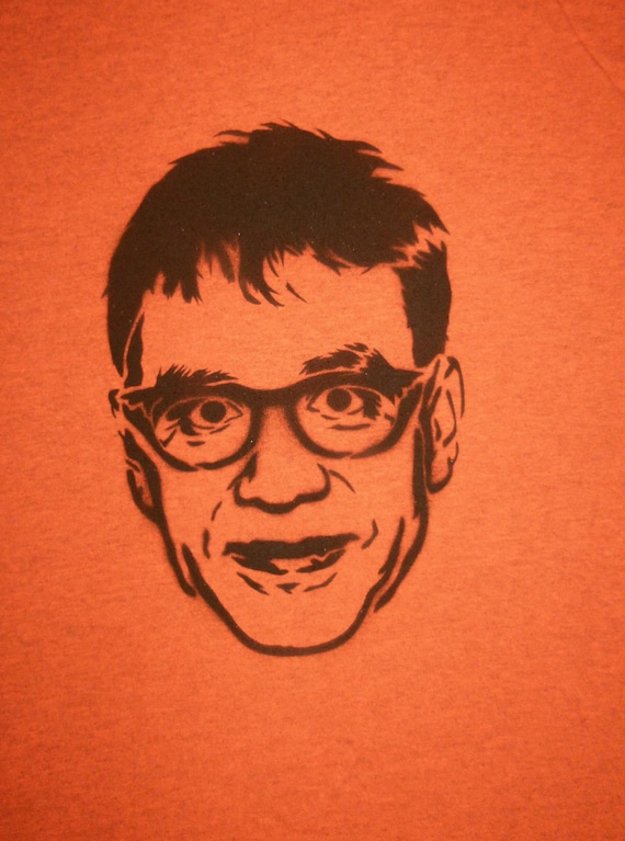 Fred Armisen spray painted shirt