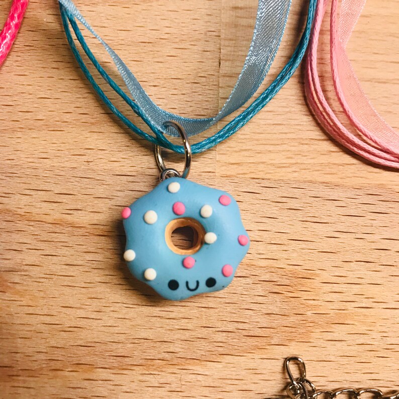 Kawaii Donut Charm Necklace