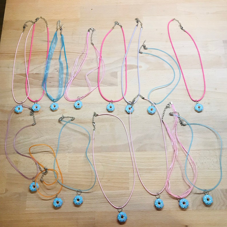Kawaii Donut Charm Necklace