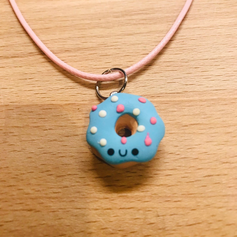 Kawaii Donut Charm Necklace