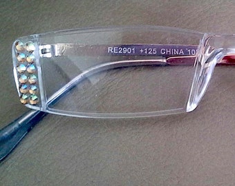 Sexy  Crystal Colorado Topaz AB Reading Glasses made with Fine European Crystals Readers