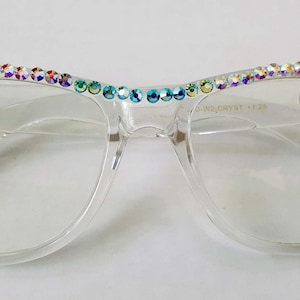 Crystal Reading Glasses Spring Hinge BLING Readers made with Fine European Crystals