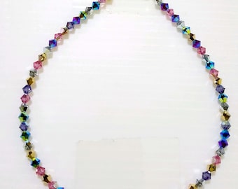 ANKLET Shimmering ROCKSTAR Colors   ANKLE Bracelet made with Fine European  Crystals Free Shipping in U.S.