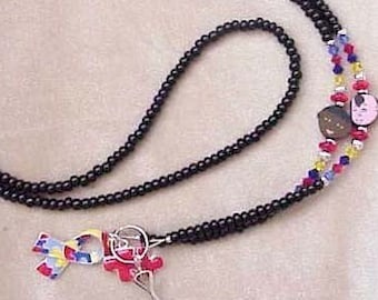AUTISM Awareness Puzzle ID Badge Holder LANYARD Donation