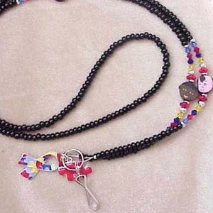 AUTISM Awareness Puzzle ID Badge Holder LANYARD Donation