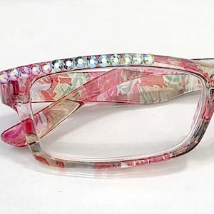 Flowered Readers made with Austrian Crystals Glasses Free shipping