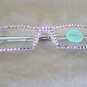 Sexy Full Crystal Light Rose Ab Reading Glasses handmade Fine Crystals FREE SHIPPING