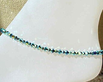 ANKLET ANKLE Braclet made with Fine European  Crystals so much sparkle Free Shipping in US