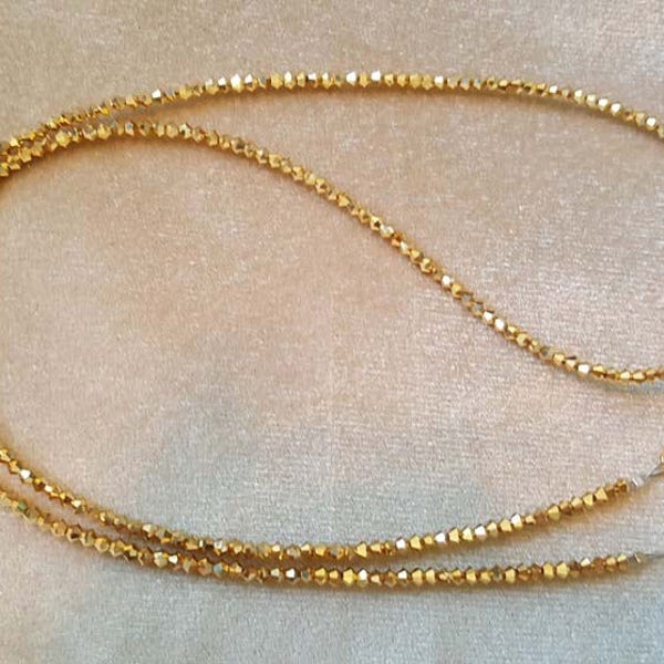 Handmade with Totally Fine European  Elegant Gold Aurum Crystals Eyeglass Chain