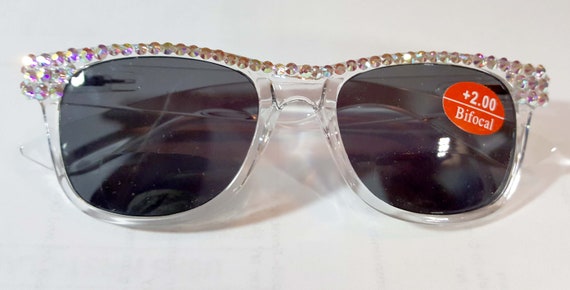 Sale !!! Clear AB Crystal Bifocal Sunglasses Made With Fine  display picture 1