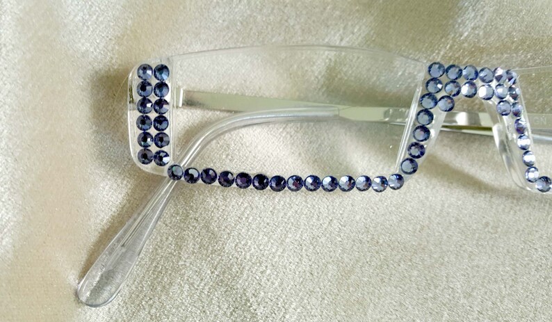 NEW STYLE Sassy Reading Glasses TANZANITE Crystals 1 Pair All Strengths Available Readers image 2