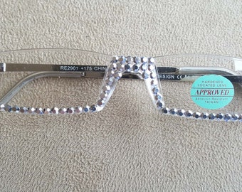 NEW STYLE Sassy Reading Glasses Silver Crystals 1 Pair All Strengths Available  READERS