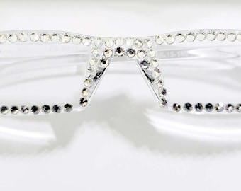 Sassy Fine European Full Clear Crystal Crystals Reading Glasses Readers only