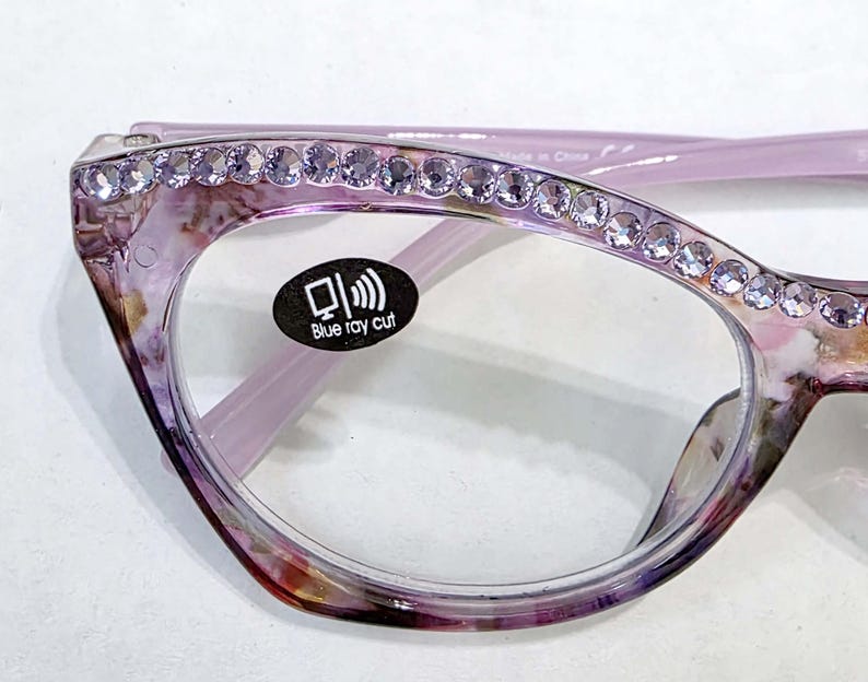 Purple crystal fashion accessories -