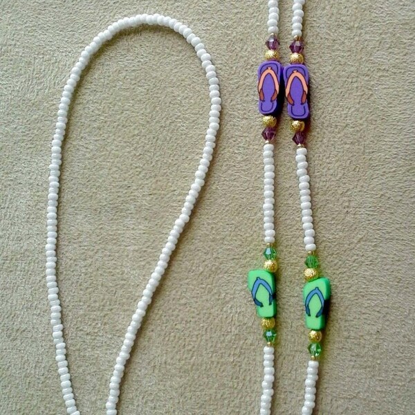 beaded flip flops women's