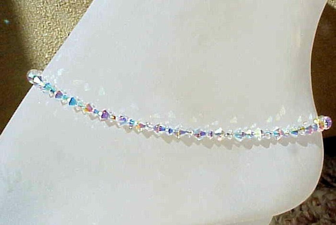 Plus Size Crystal AB 2X Anklet Ankle Bracelet Handmade With Etsy