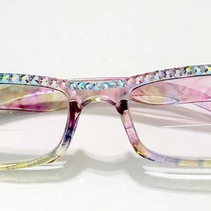 Pastel Swirls made with Fine Austrian Crystals Reading Glasses  Free shipping in US