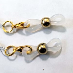 Shimmering Brown Tigereye Tortoise Shell Crystal Eyeglass Chain Holder 25% off imagem 2