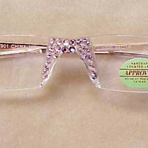Lilac Crystal Reading Glasses with Fine European Crystals silver arms all strengths FREE SHIPPING in US