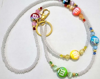 I Love Candy Rainbow Id Badge Holder Lanyard