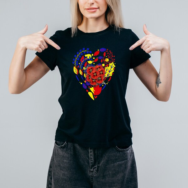 Women's Romania Softstyle T-shirt, Romania fan, T-shirt Romania Gift Idea, Elegant Casual T-Shirt, Romanian Spirit Tee, Romanian Heart