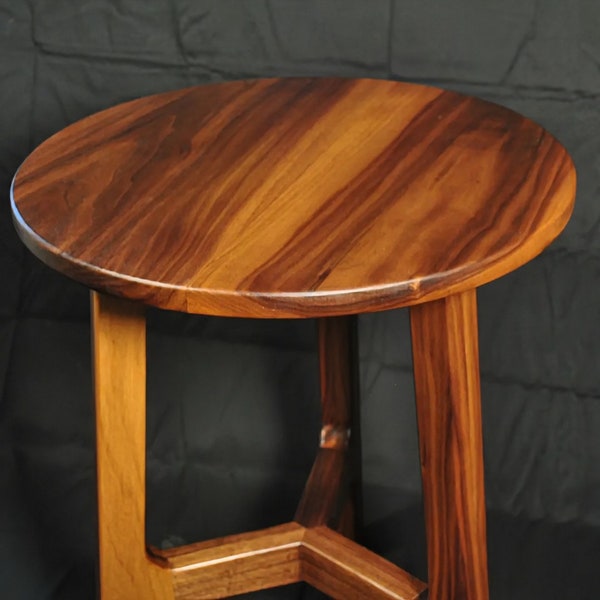 Walnut End Table // Round End Table // Living Room End Table // Accent Table