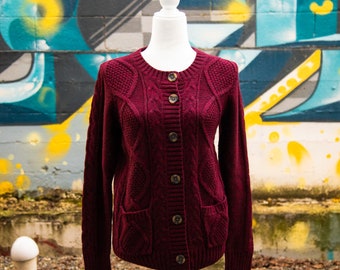 Cardigan pour femmes St. John's Bay bordeaux, taille M