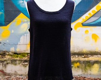 Women's Black Coldwater Creek Knit Sweater Tank