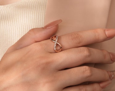 Twisted Classic Solitaire Radiant Engagement Ring Pavé Band Rose Gold - Foto 14