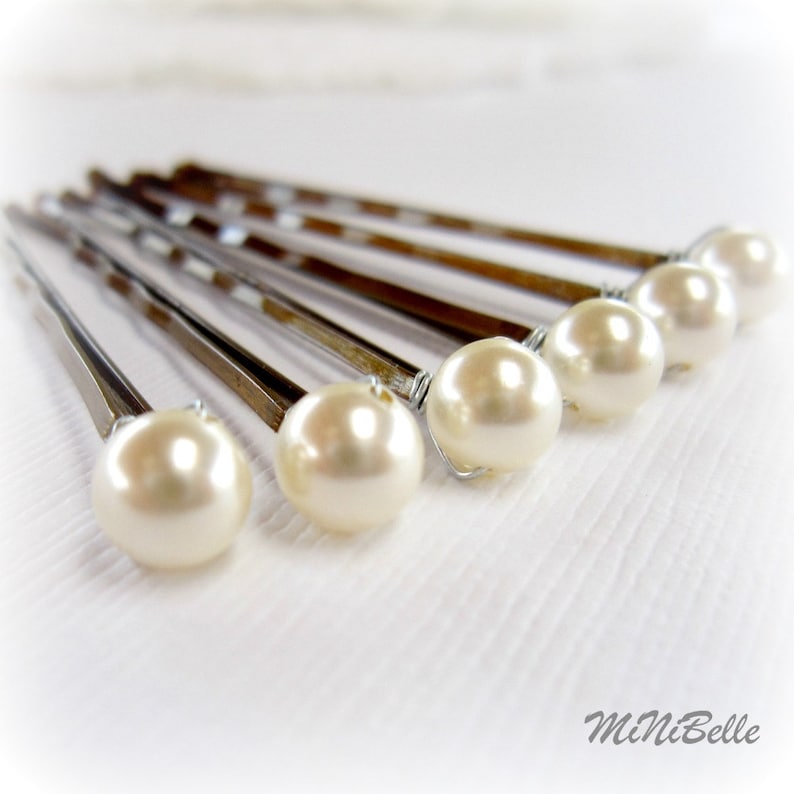 Cream Bridal Hair Pins Pearl Hair Pins Bridal Pearl Hair Etsy 