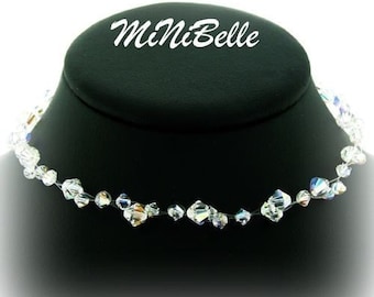 Crystal Illusion Necklace. Floating Crystal Necklace. Multi Strand Illusion Necklace. Bridal Illusion Necklace. Wedding Jewelry